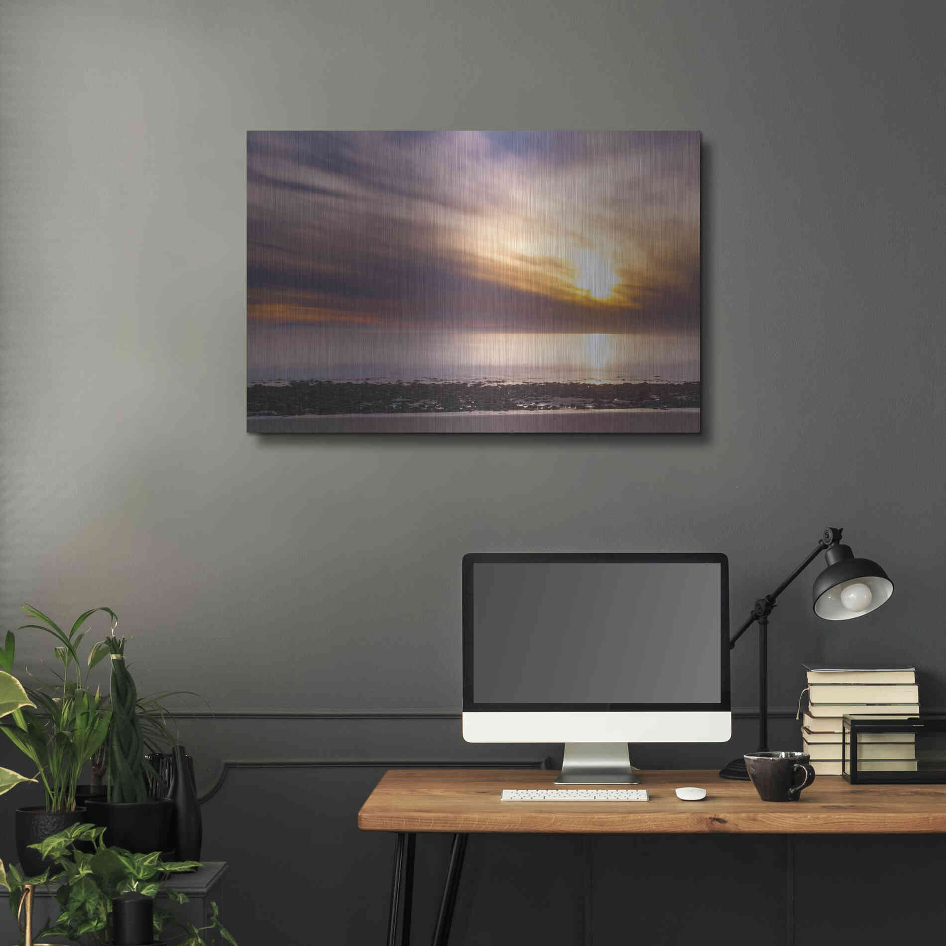 Luxe Metal Art 'The Sun's Rage' by Chris Moyer, Metal Wall Art,36x24