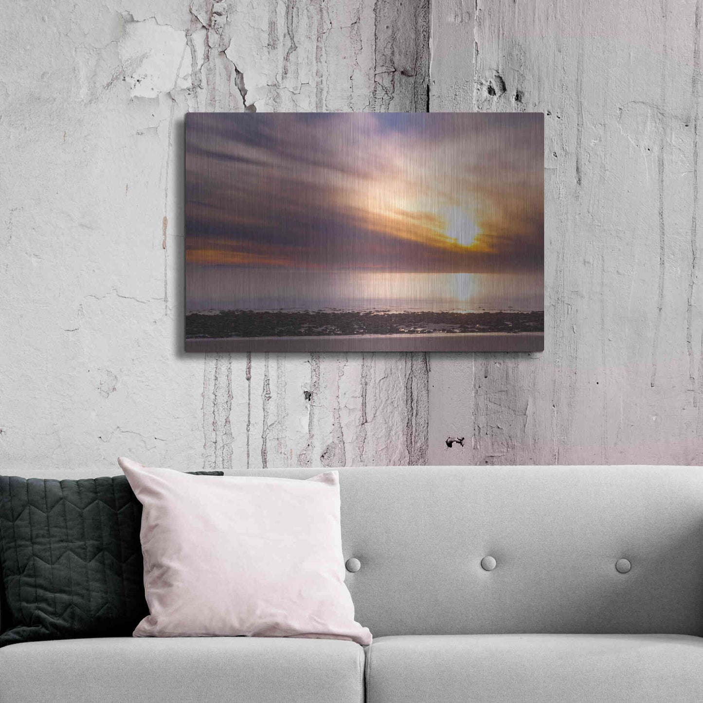 Luxe Metal Art 'The Sun's Rage' by Chris Moyer, Metal Wall Art,36x24