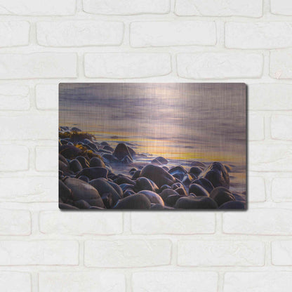 Luxe Metal Art 'Wet Rock Reflections' by Chris Moyer, Metal Wall Art,16x12