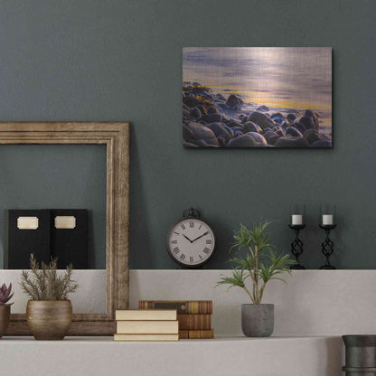 Luxe Metal Art 'Wet Rock Reflections' by Chris Moyer, Metal Wall Art,16x12