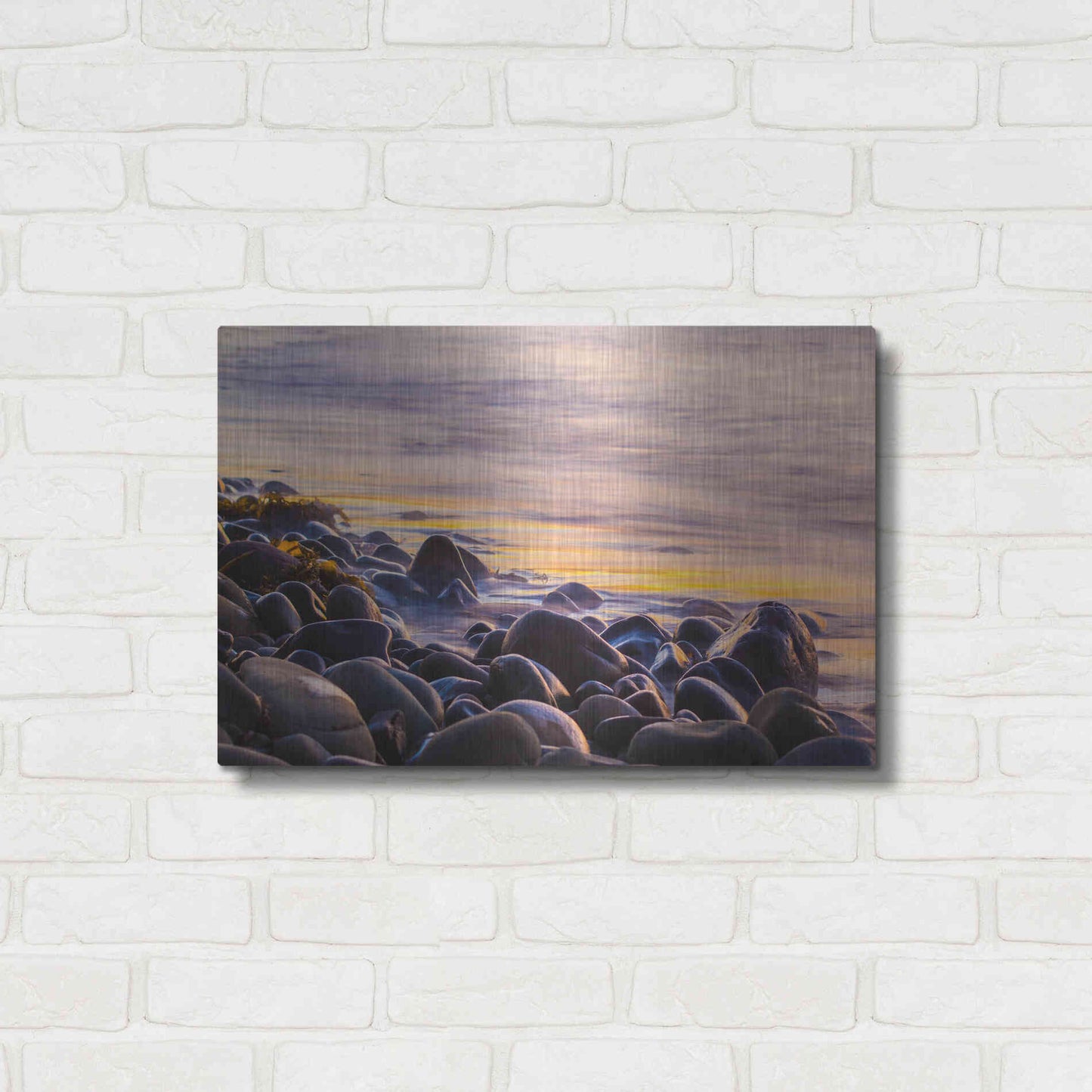 Luxe Metal Art 'Wet Rock Reflections' by Chris Moyer, Metal Wall Art,24x16