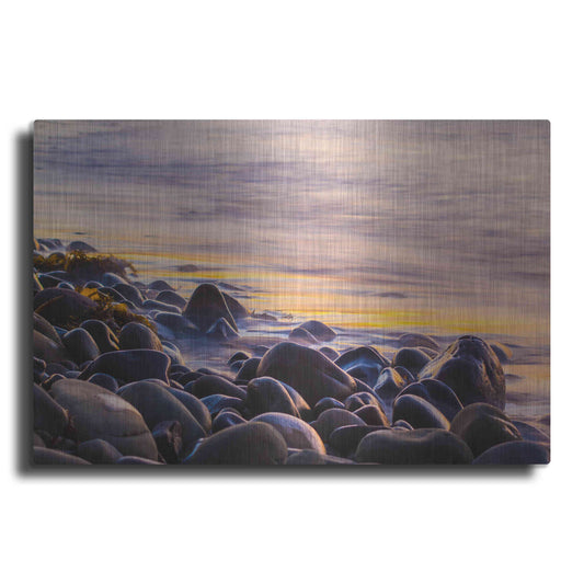 Luxe Metal Art 'Wet Rock Reflections' by Chris Moyer, Metal Wall Art