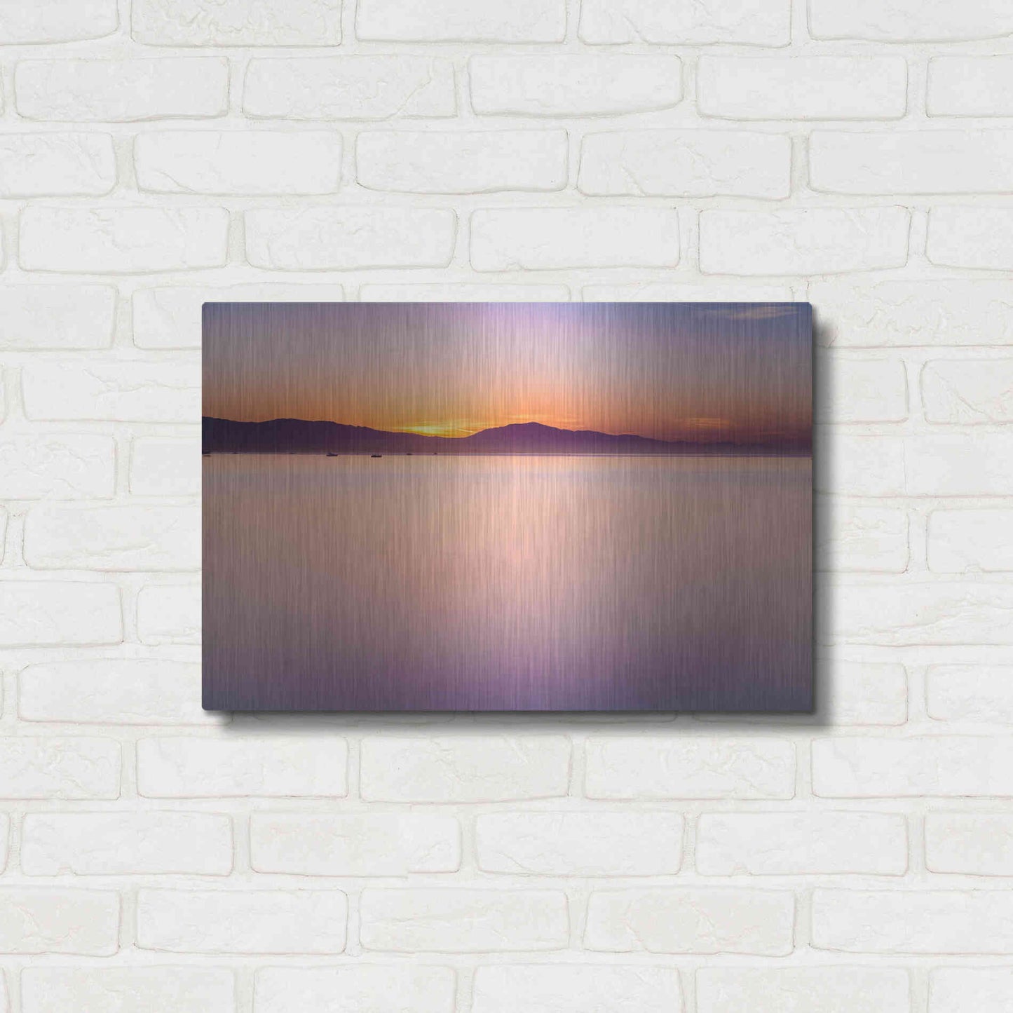 Luxe Metal Art 'Simple Sunrise' by Chris Moyer, Metal Wall Art,24x16