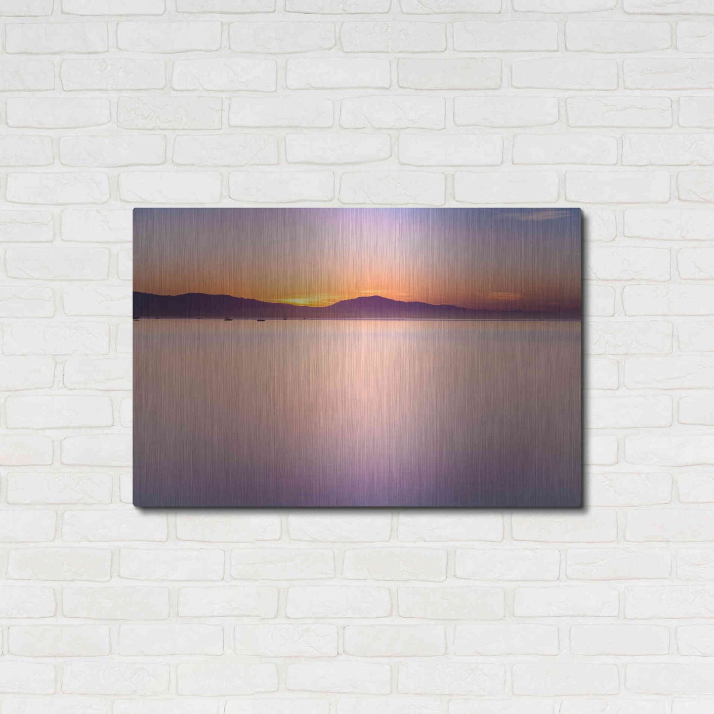 Luxe Metal Art 'Simple Sunrise' by Chris Moyer, Metal Wall Art,36x24