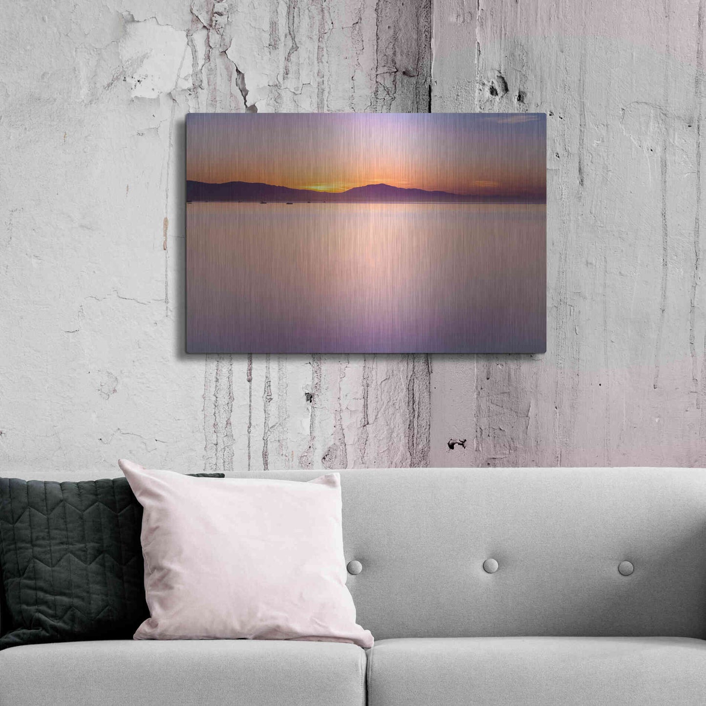 Luxe Metal Art 'Simple Sunrise' by Chris Moyer, Metal Wall Art,36x24