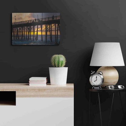 Luxe Metal Art 'Fire Down Below' by Chris Moyer, Metal Wall Art,24x16