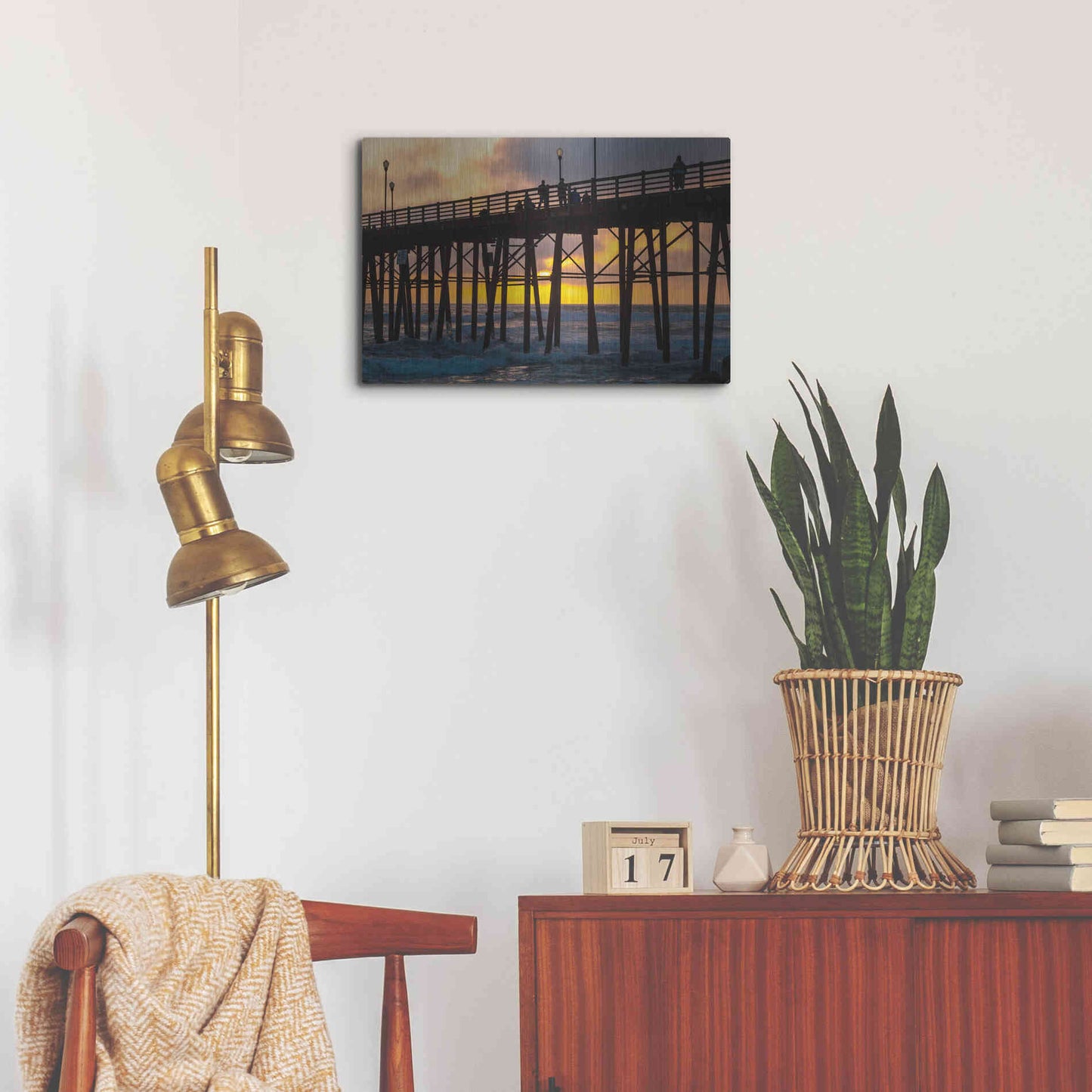 Luxe Metal Art 'Fire Down Below' by Chris Moyer, Metal Wall Art,24x16