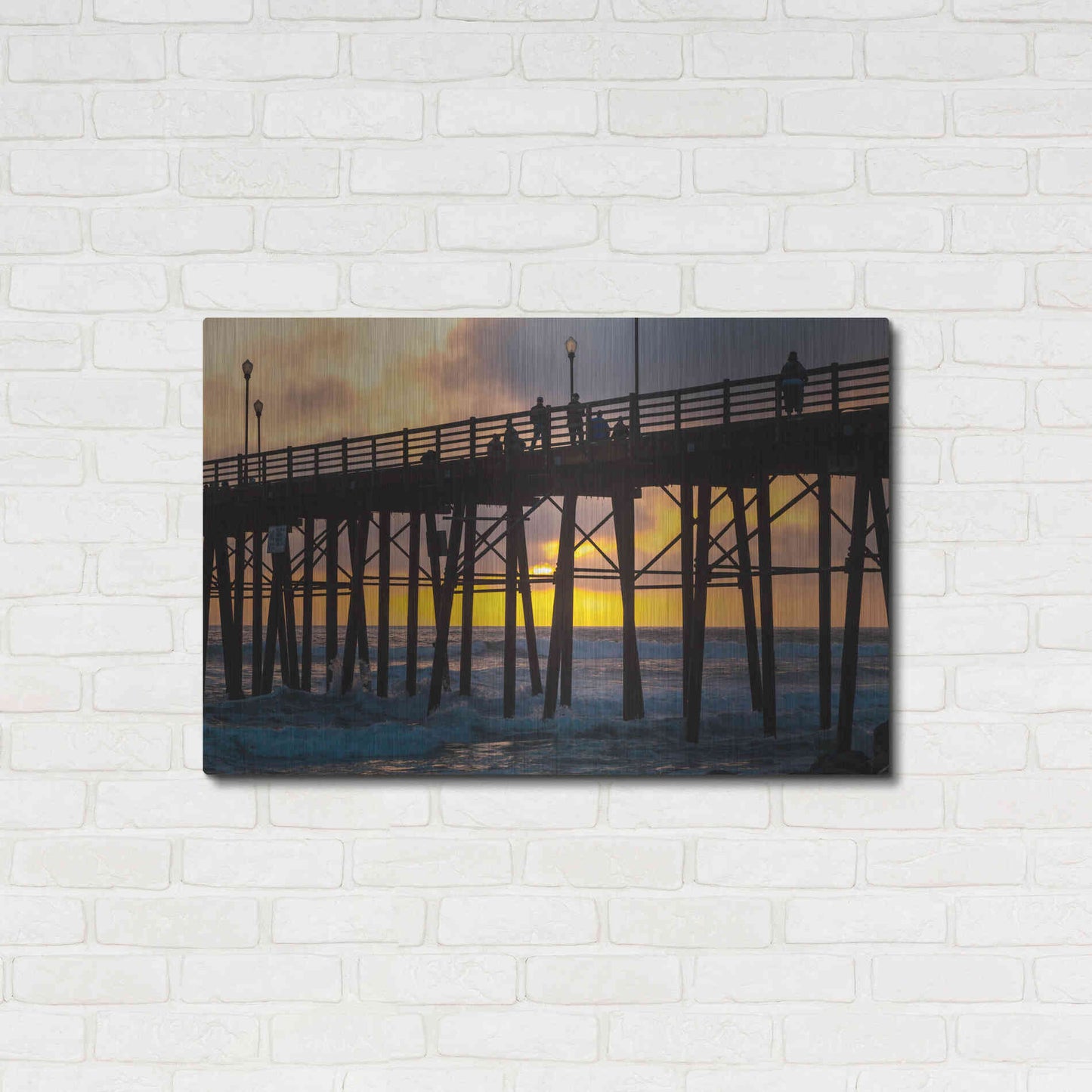 Luxe Metal Art 'Fire Down Below' by Chris Moyer, Metal Wall Art,36x24