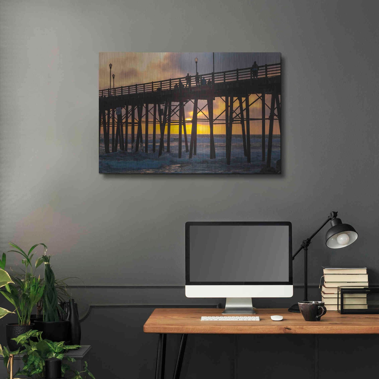 Luxe Metal Art 'Fire Down Below' by Chris Moyer, Metal Wall Art,36x24