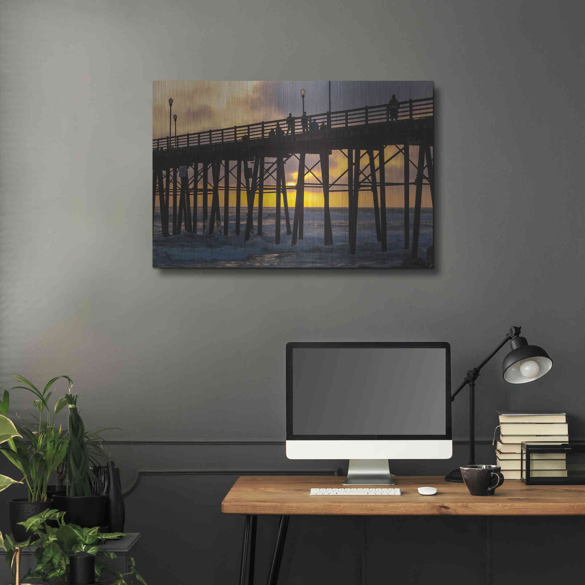 Luxe Metal Art 'Fire Down Below' by Chris Moyer, Metal Wall Art,36x24