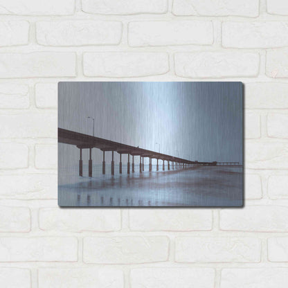 Luxe Metal Art 'Pier Tone' by Chris Moyer, Metal Wall Art,16x12