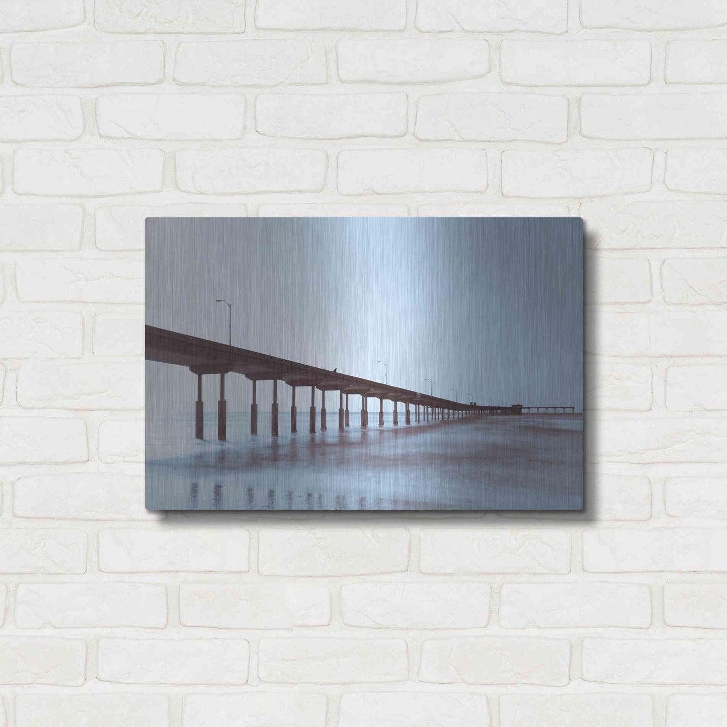 Luxe Metal Art 'Pier Tone' by Chris Moyer, Metal Wall Art,24x16