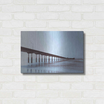 Luxe Metal Art 'Pier Tone' by Chris Moyer, Metal Wall Art,24x16