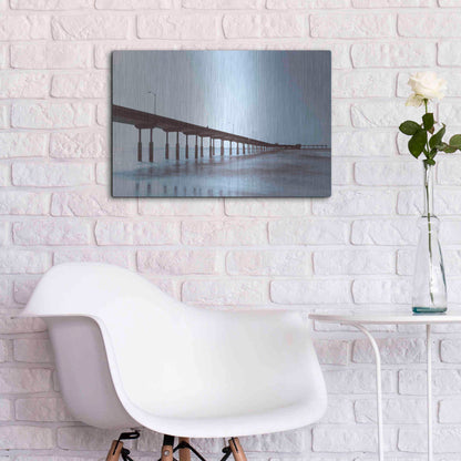 Luxe Metal Art 'Pier Tone' by Chris Moyer, Metal Wall Art,24x16