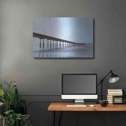 Luxe Metal Art 'Pier Tone' by Chris Moyer, Metal Wall Art,36x24