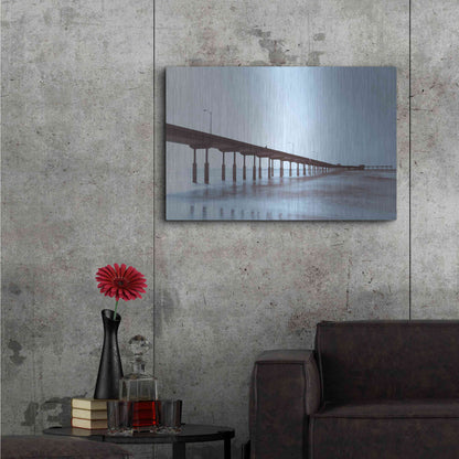 Luxe Metal Art 'Pier Tone' by Chris Moyer, Metal Wall Art,36x24