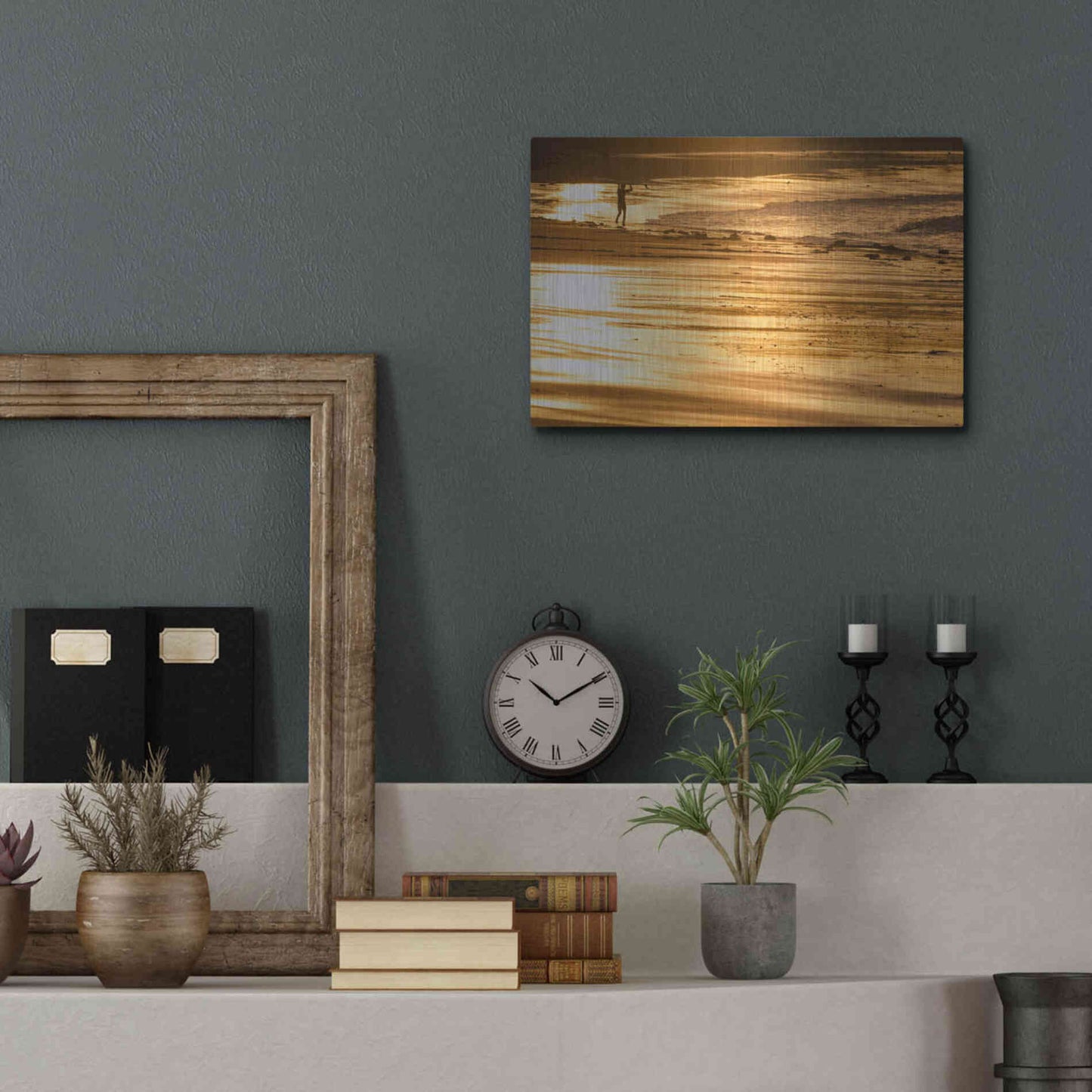 Luxe Metal Art 'Headstrong' by Chris Moyer, Metal Wall Art,16x12