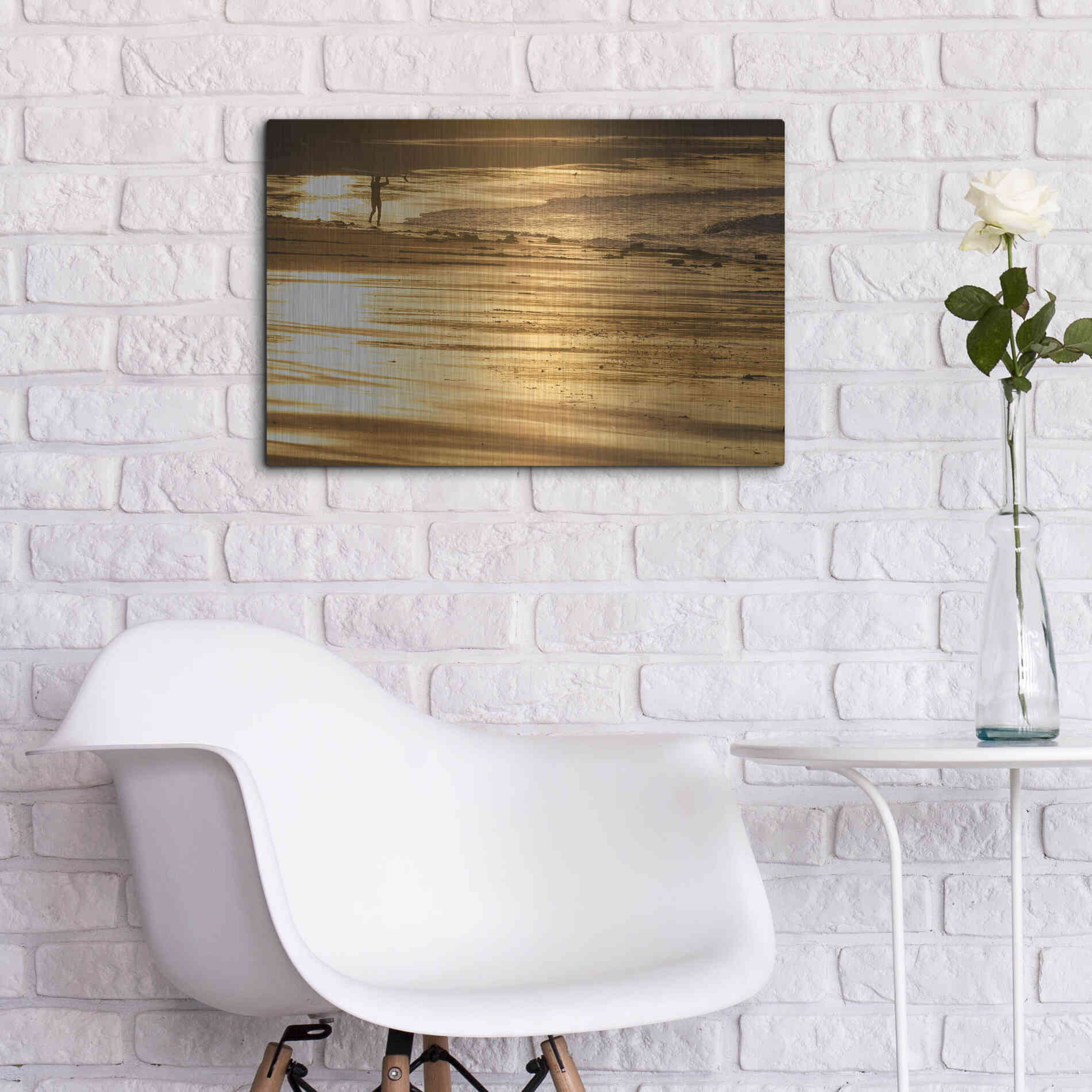 Luxe Metal Art 'Headstrong' by Chris Moyer, Metal Wall Art,24x16