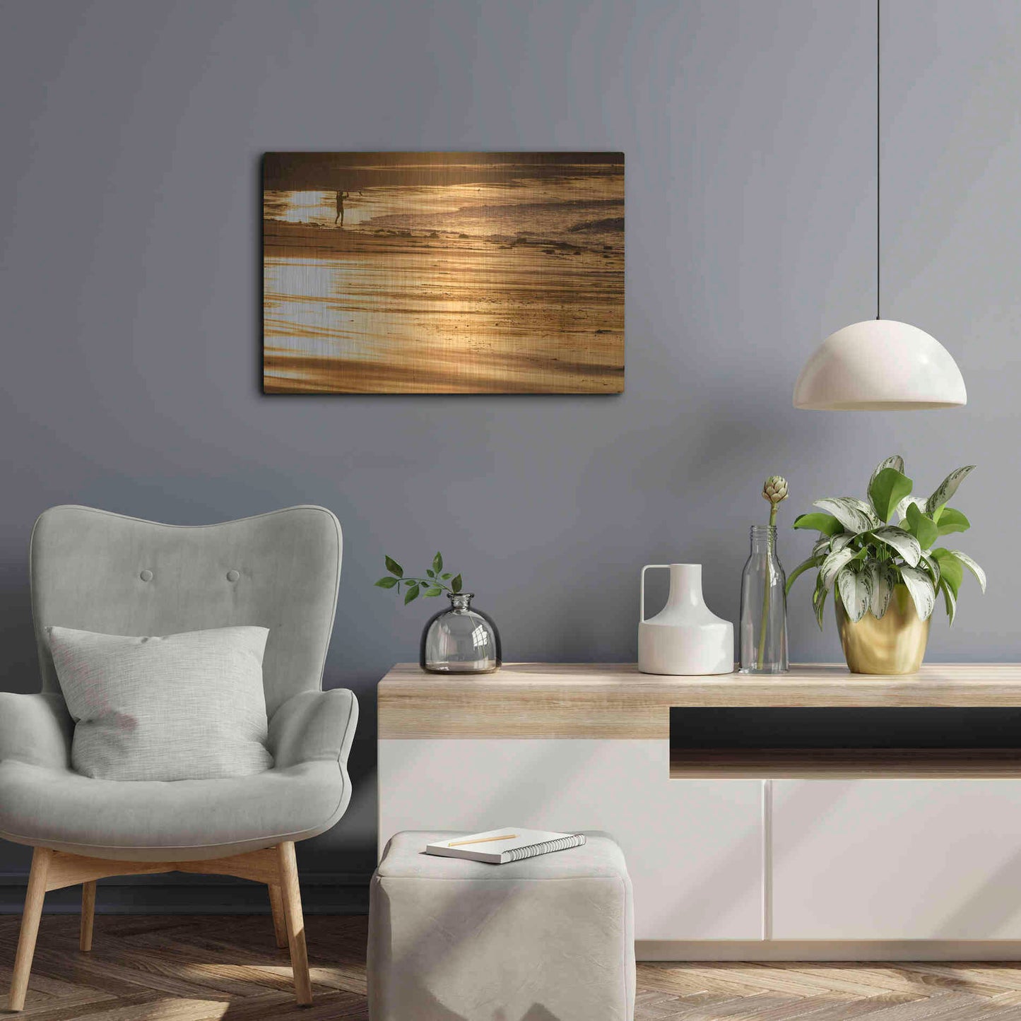 Luxe Metal Art 'Headstrong' by Chris Moyer, Metal Wall Art,24x16