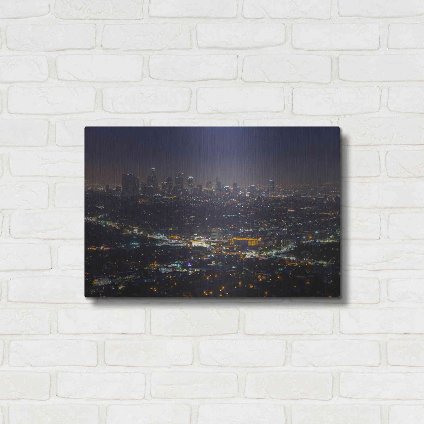 Luxe Metal Art 'LA Skyline' by Chris Moyer, Metal Wall Art,24x16