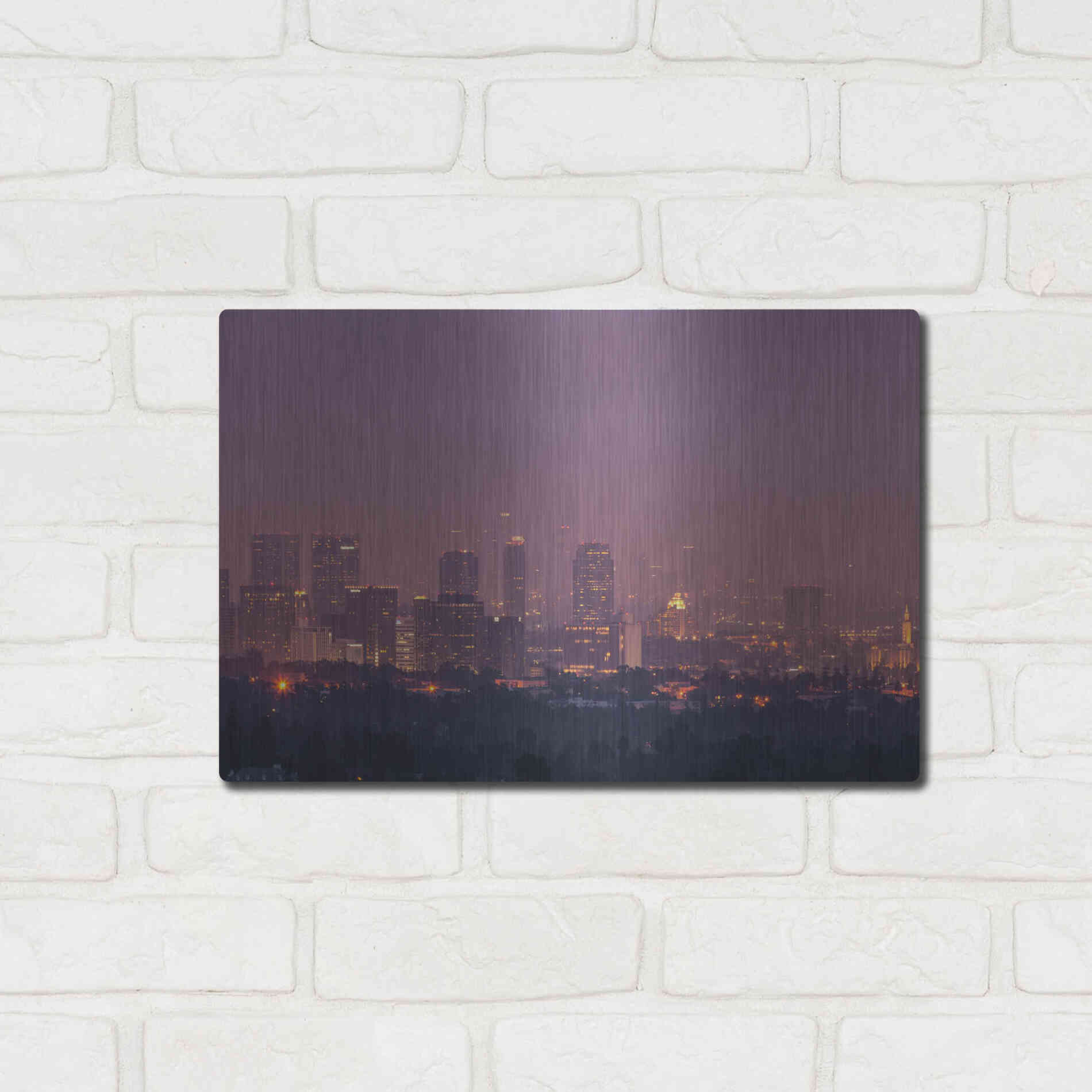 Luxe Metal Art 'LA's Early Morning Light' by Chris Moyer, Metal Wall Art,16x12