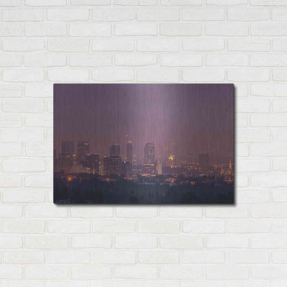 Luxe Metal Art 'LA's Early Morning Light' by Chris Moyer, Metal Wall Art,36x24