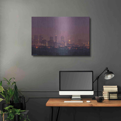 Luxe Metal Art 'LA's Early Morning Light' by Chris Moyer, Metal Wall Art,36x24