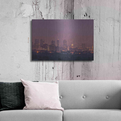 Luxe Metal Art 'LA's Early Morning Light' by Chris Moyer, Metal Wall Art,36x24