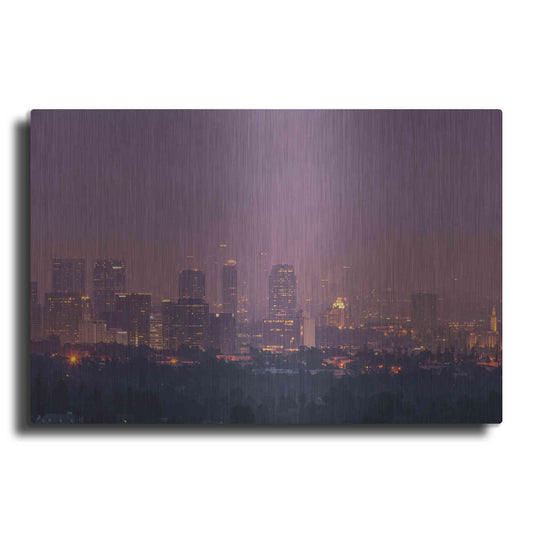 Luxe Metal Art 'LA's Early Morning Light' by Chris Moyer, Metal Wall Art