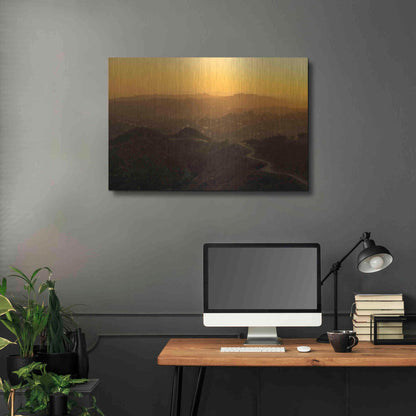 Luxe Metal Art 'Sunset Layers' by Chris Moyer, Metal Wall Art,36x24