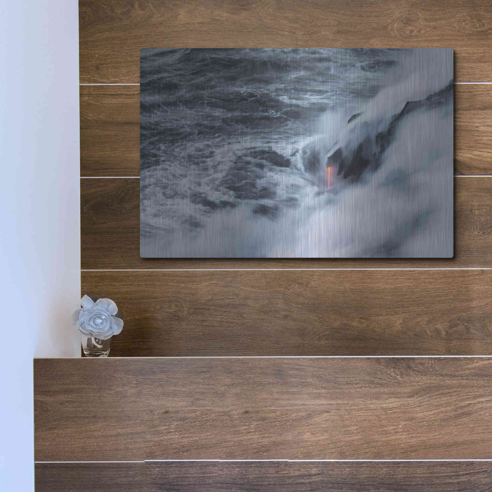 Luxe Metal Art 'Breath of Earth' by Chris Moyer, Metal Wall Art,16x12