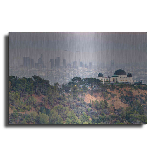 Luxe Metal Art 'Griffith Over LA' by Chris Moyer, Metal Wall Art