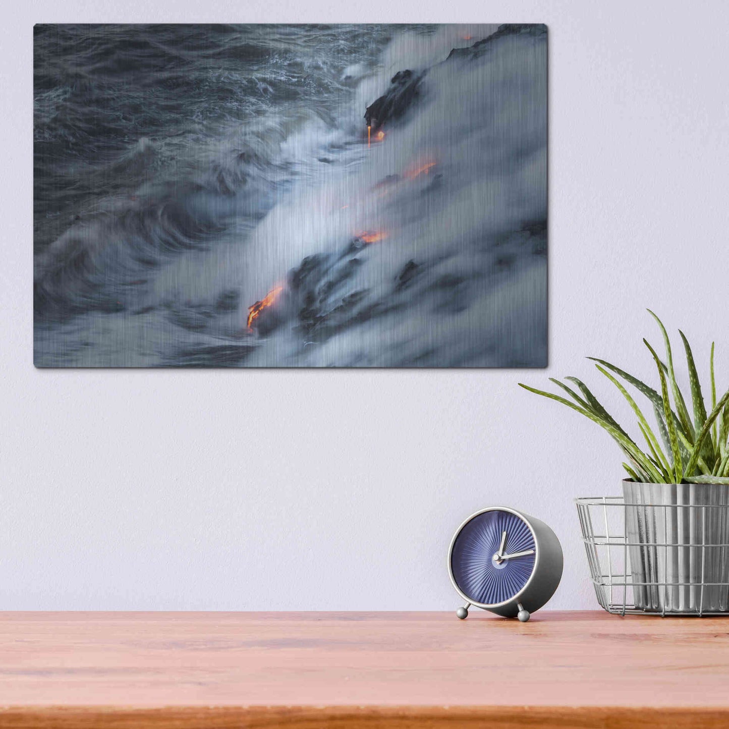 Luxe Metal Art 'In the Beginning' by Chris Moyer, Metal Wall Art,16x12