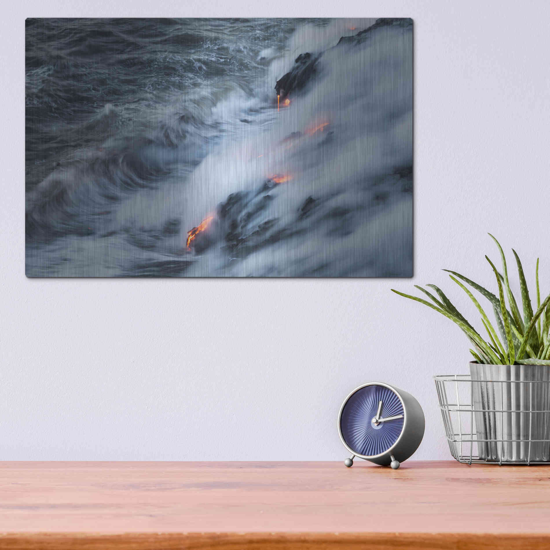 Luxe Metal Art 'In the Beginning' by Chris Moyer, Metal Wall Art,16x12