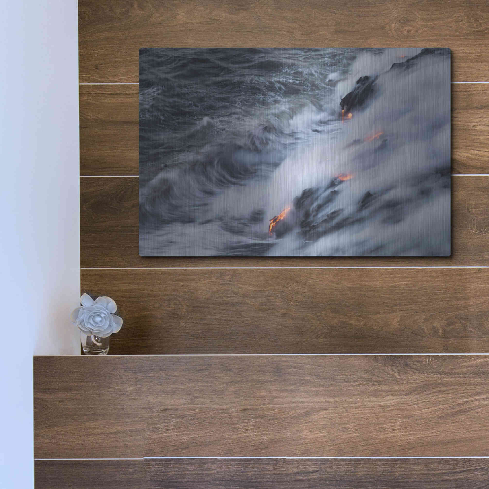 Luxe Metal Art 'In the Beginning' by Chris Moyer, Metal Wall Art,16x12