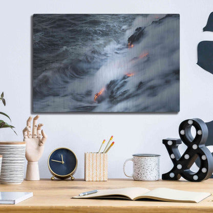 Luxe Metal Art 'In the Beginning' by Chris Moyer, Metal Wall Art,16x12