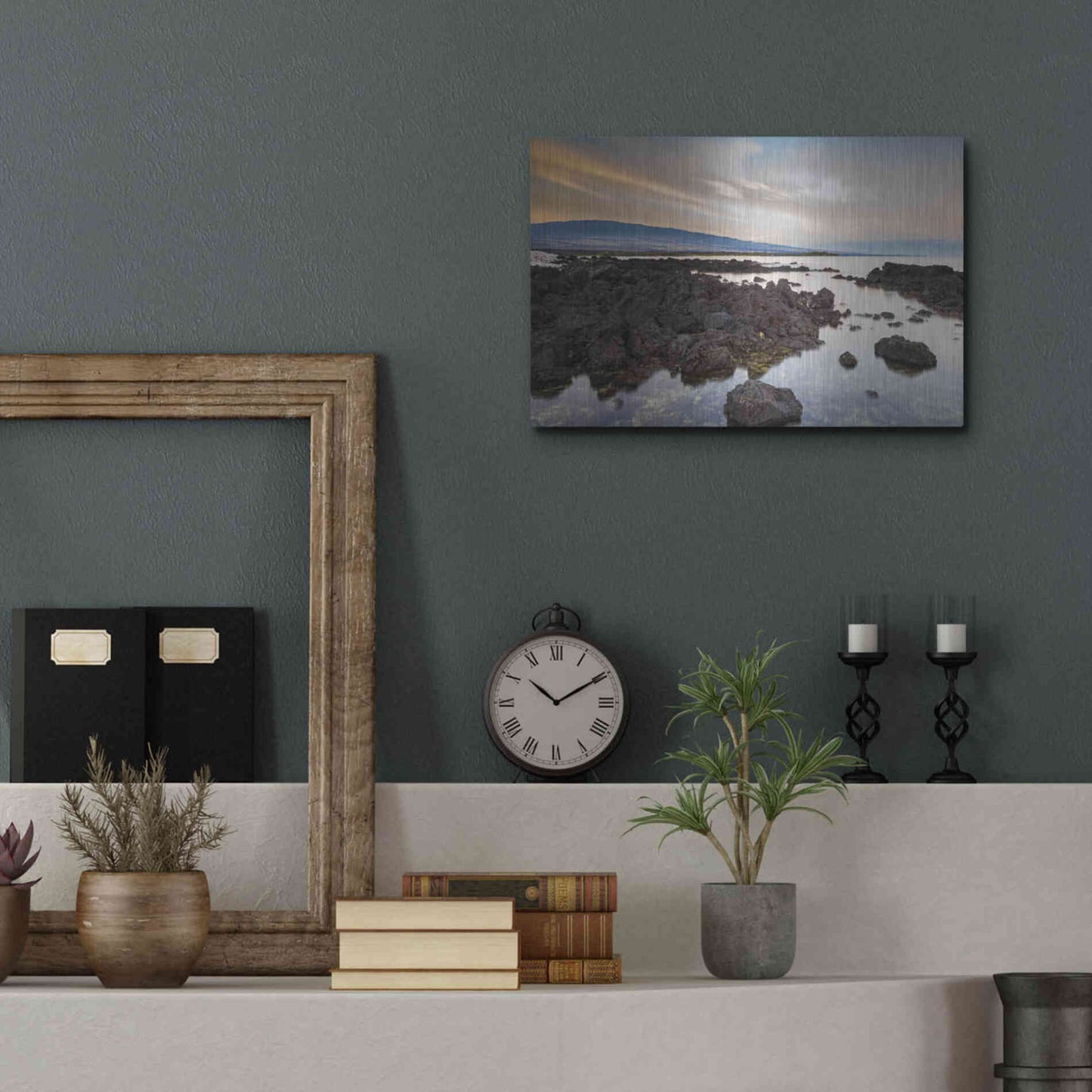 Luxe Metal Art 'Mauna Loa Sunrise' by Chris Moyer, Metal Wall Art,16x12