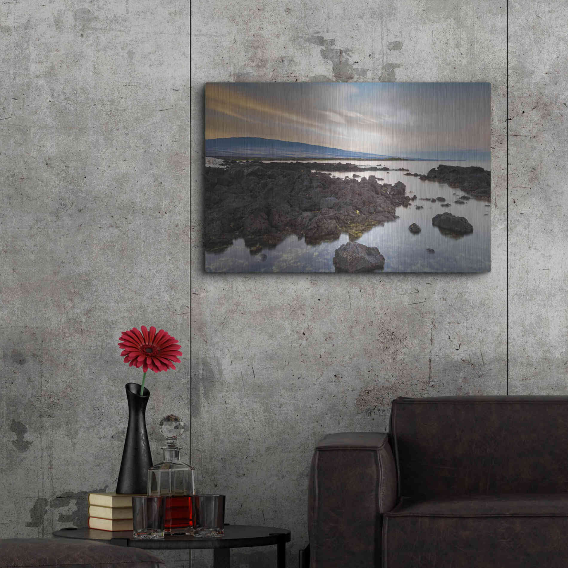 Luxe Metal Art 'Mauna Loa Sunrise' by Chris Moyer, Metal Wall Art,36x24
