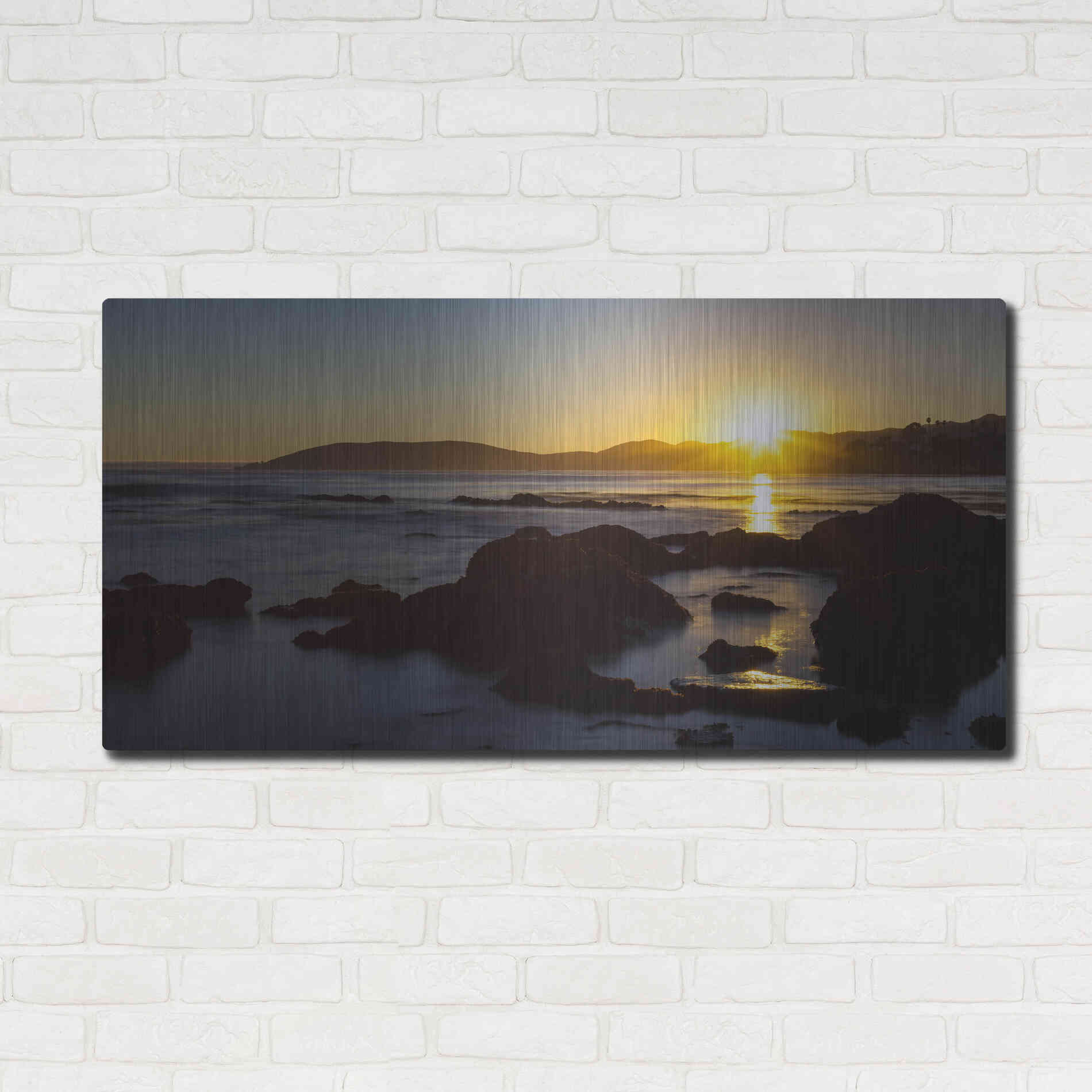 Luxe Metal Art 'Pismo Sunset' by Chris Moyer, Metal Wall Art,48x24