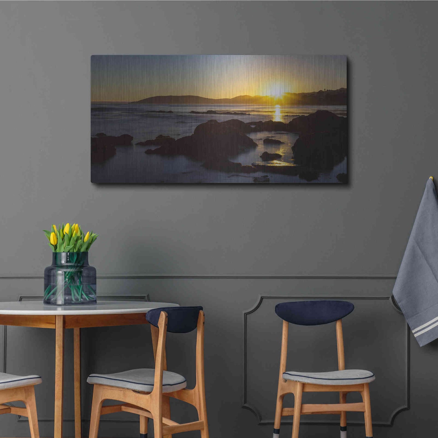 Luxe Metal Art 'Pismo Sunset' by Chris Moyer, Metal Wall Art,48x24