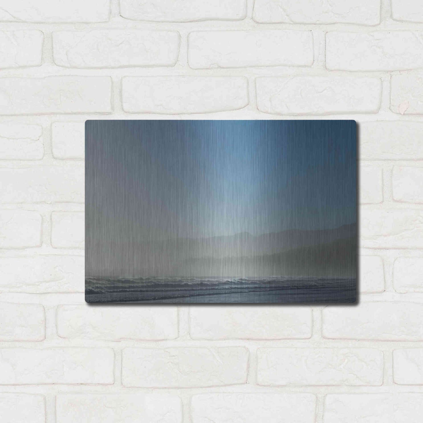 Luxe Metal Art 'Relax in Blue' by Chris Moyer, Metal Wall Art,16x12