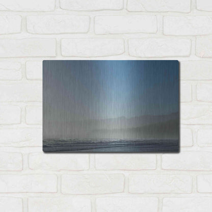 Luxe Metal Art 'Relax in Blue' by Chris Moyer, Metal Wall Art,16x12