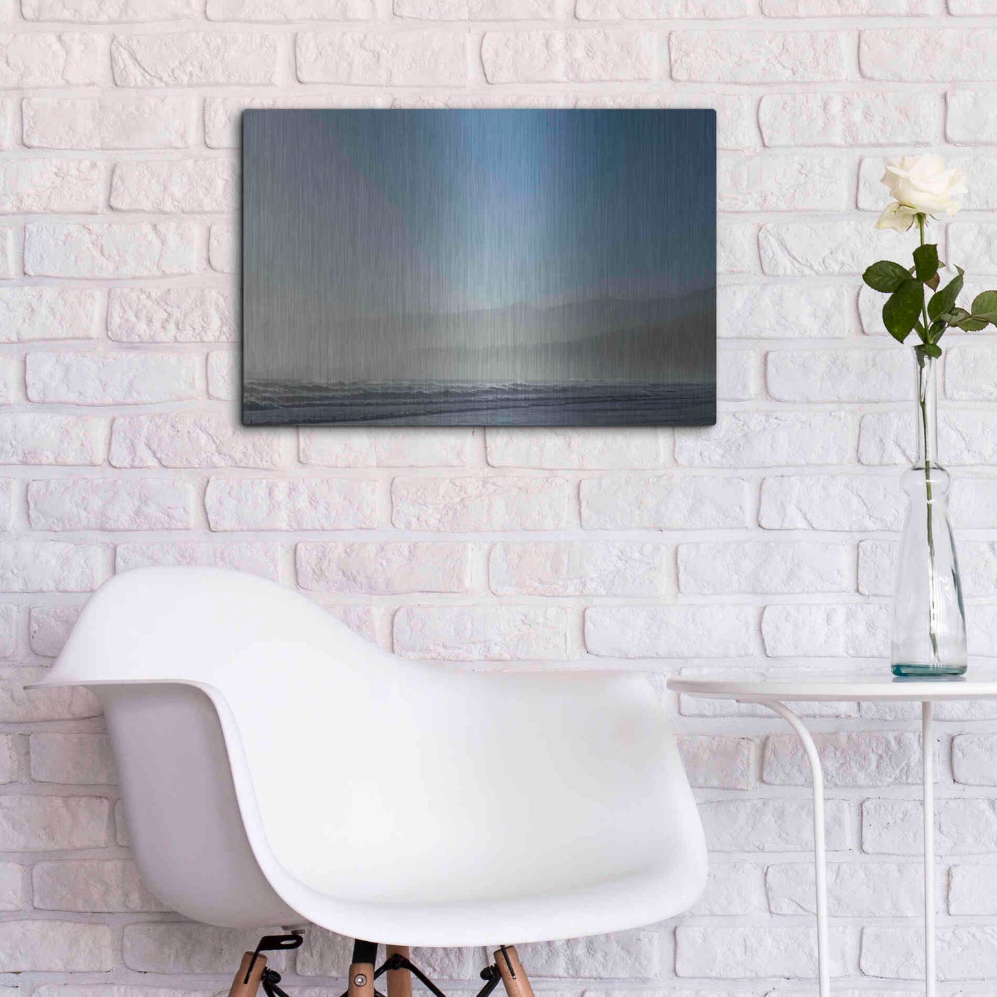 Luxe Metal Art 'Relax in Blue' by Chris Moyer, Metal Wall Art,24x16