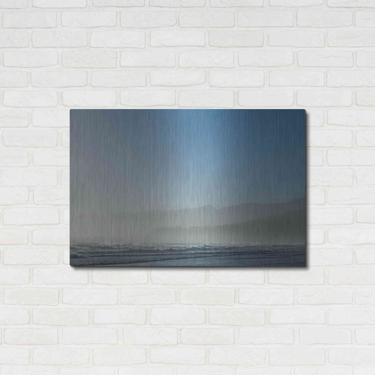 Luxe Metal Art 'Relax in Blue' by Chris Moyer, Metal Wall Art,36x24