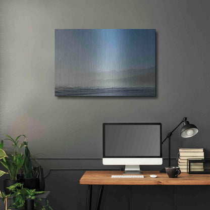 Luxe Metal Art 'Relax in Blue' by Chris Moyer, Metal Wall Art,36x24