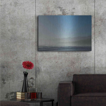 Luxe Metal Art 'Relax in Blue' by Chris Moyer, Metal Wall Art,36x24