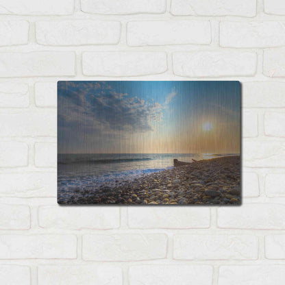 Luxe Metal Art 'Rockin Sunset' by Chris Moyer, Metal Wall Art,16x12