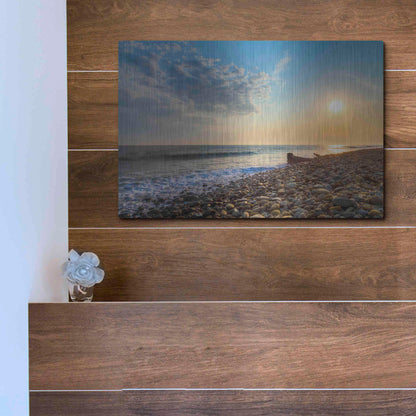 Luxe Metal Art 'Rockin Sunset' by Chris Moyer, Metal Wall Art,16x12