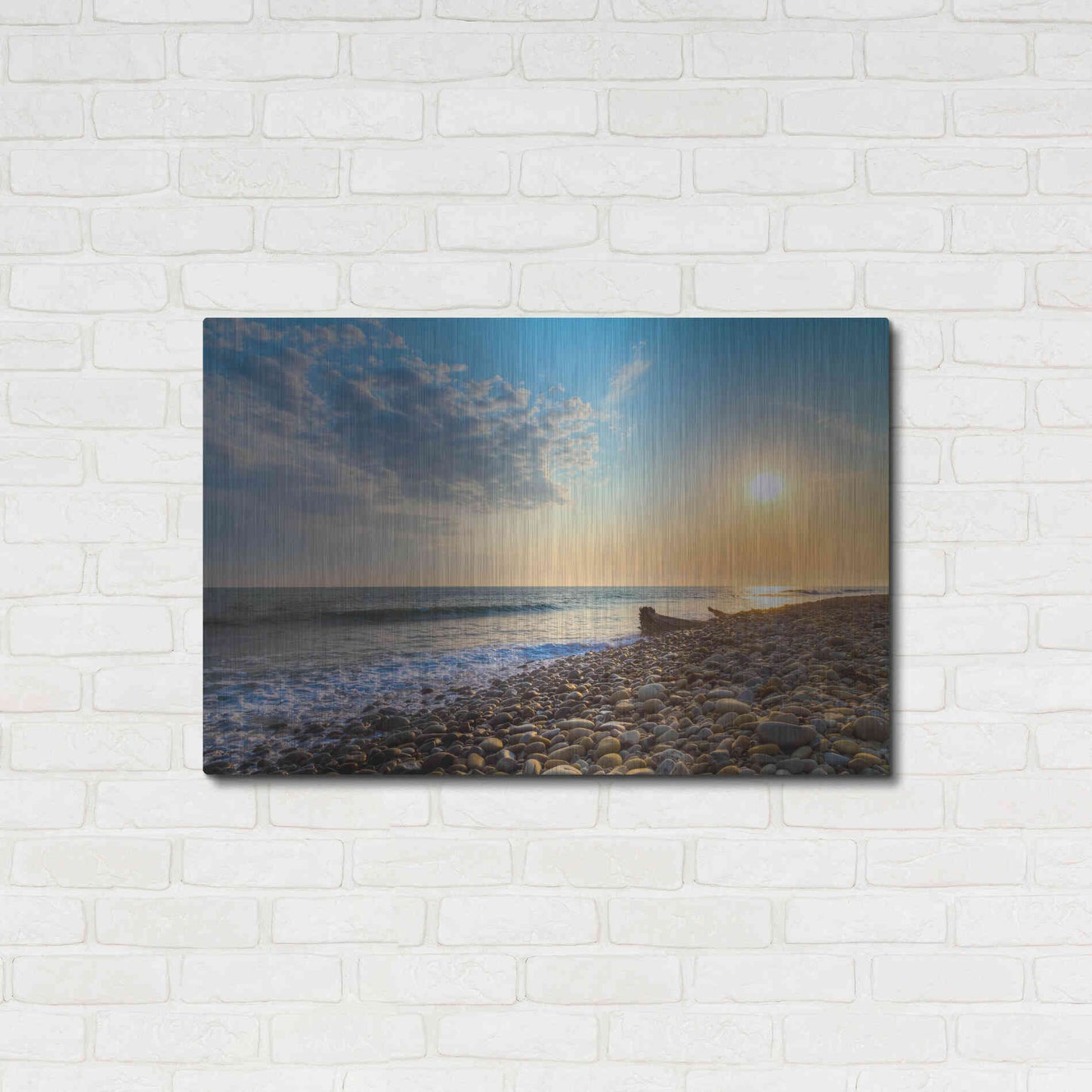 Luxe Metal Art 'Rockin Sunset' by Chris Moyer, Metal Wall Art,36x24