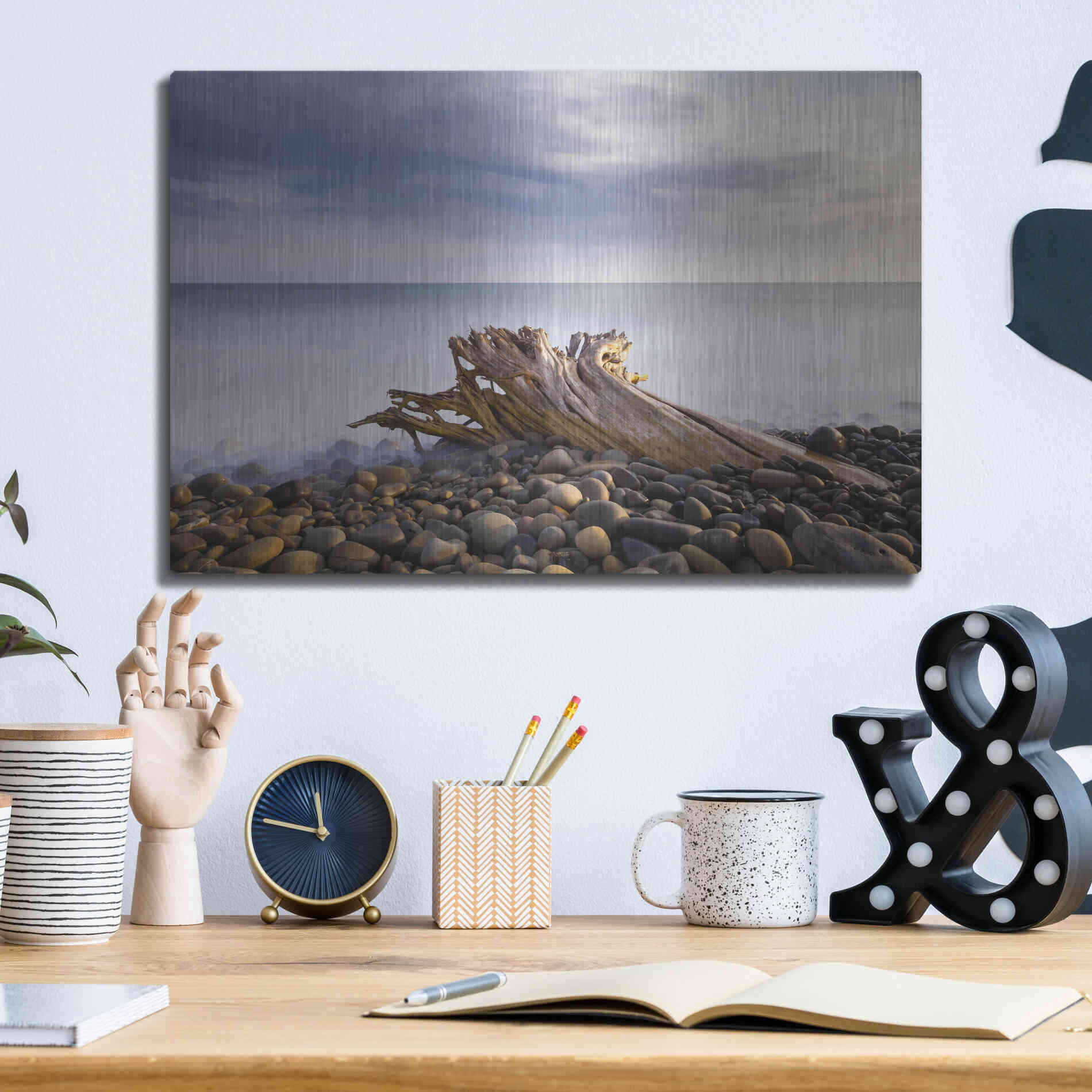 Luxe Metal Art 'Stumped' by Chris Moyer, Metal Wall Art,16x12